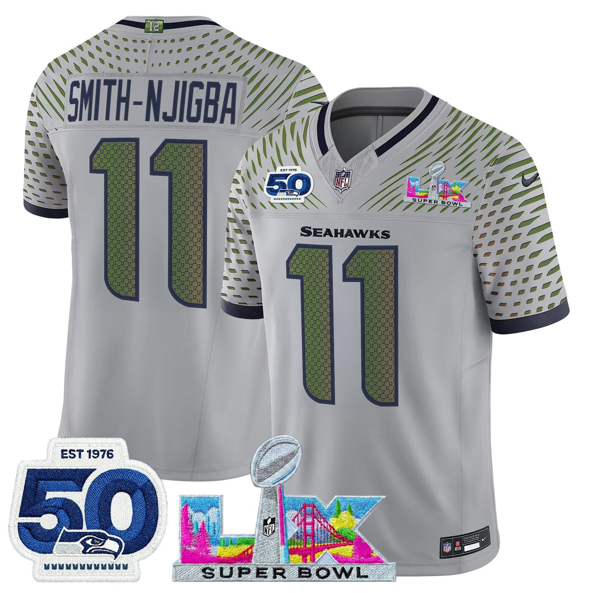 SEA "Super Bowl LX & 50th Patch" Vapor Limited Jersey - image 19