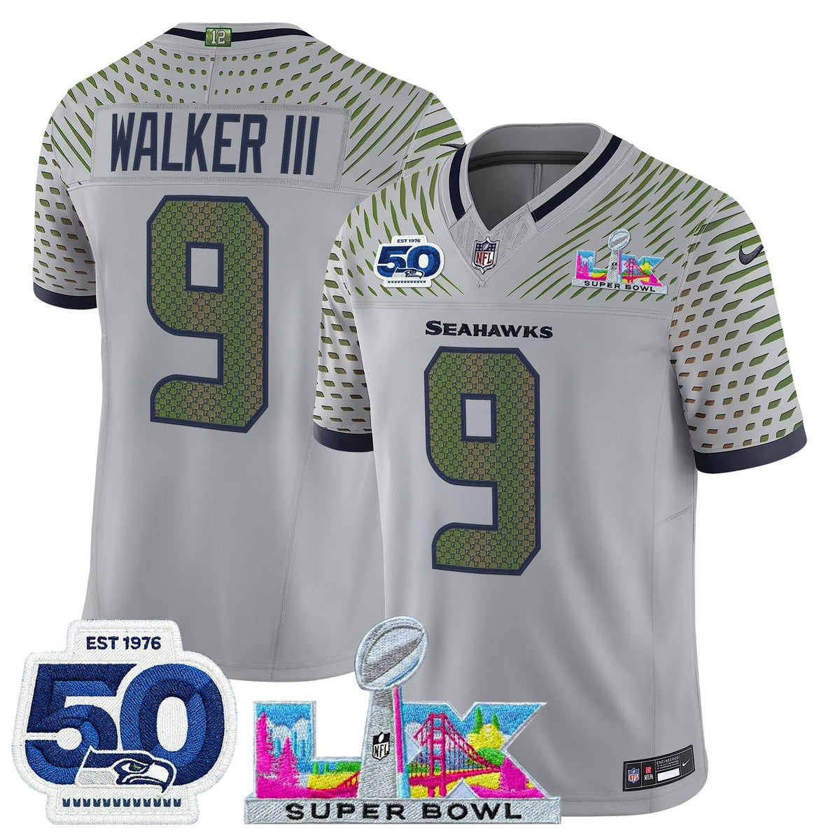 SEA "Super Bowl LX & 50th Patch" Vapor Limited Jersey - image 22