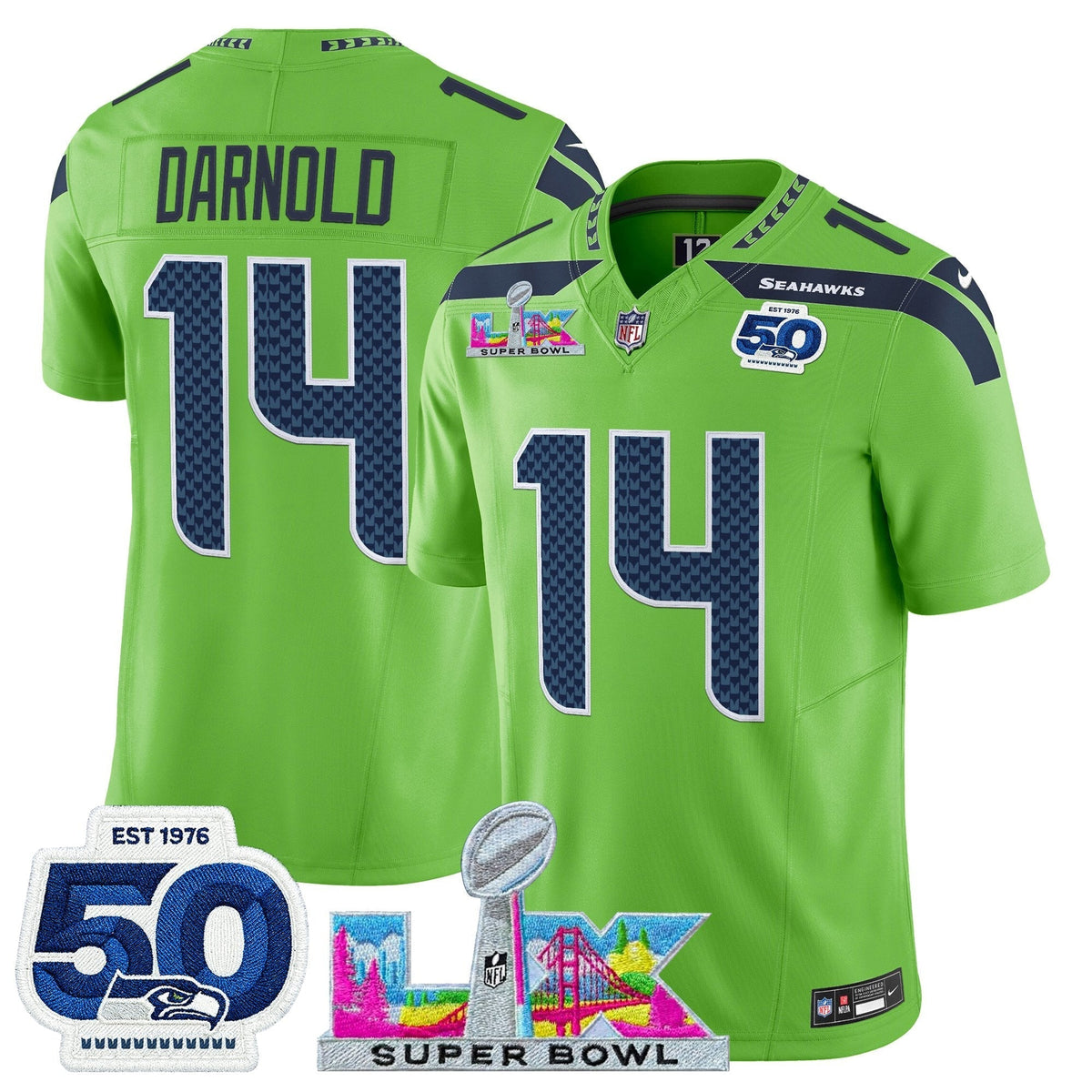 SEA "Super Bowl LX & 50th Patch" Vapor Limited Jersey - image 25