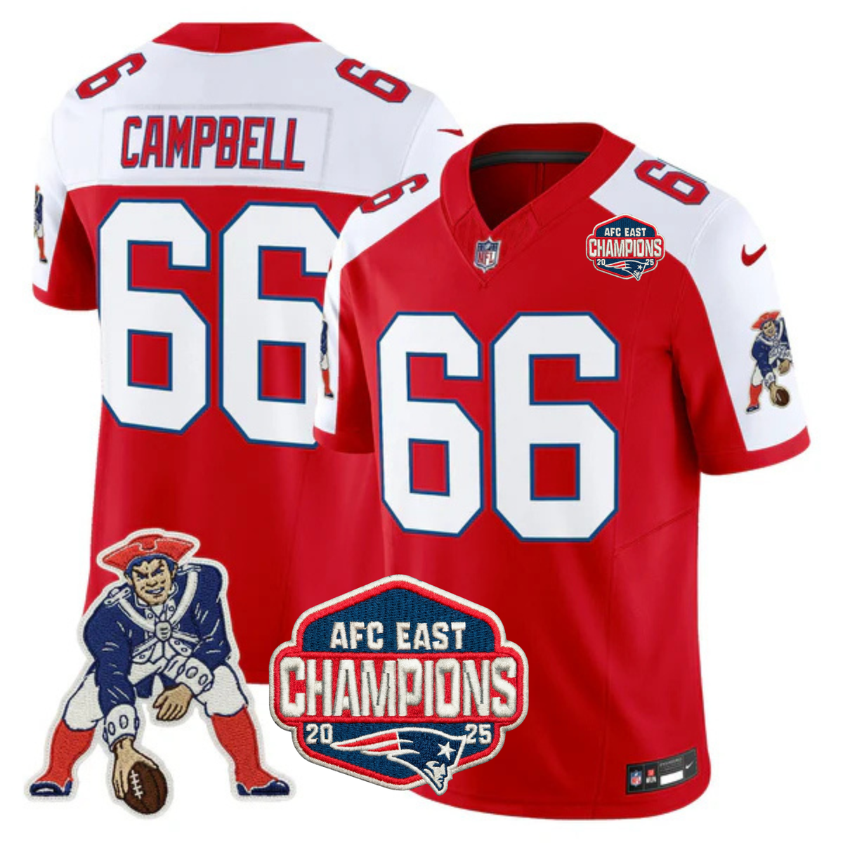 NE AFC East Champions Throwback Vapor Limited Jersey V2 - image 10