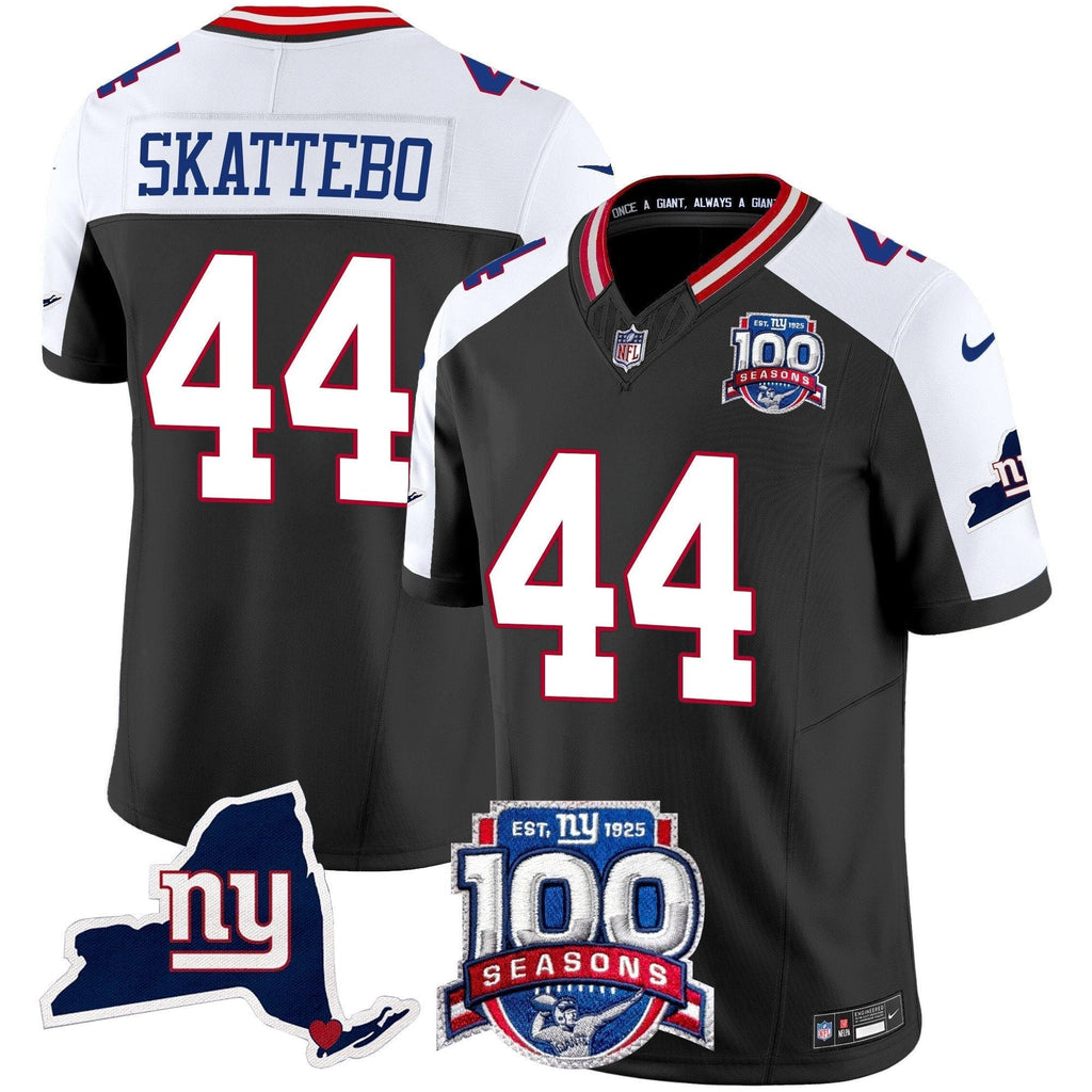 NYG 100th Season & State Patch Vapor Limited Jersey - image 1