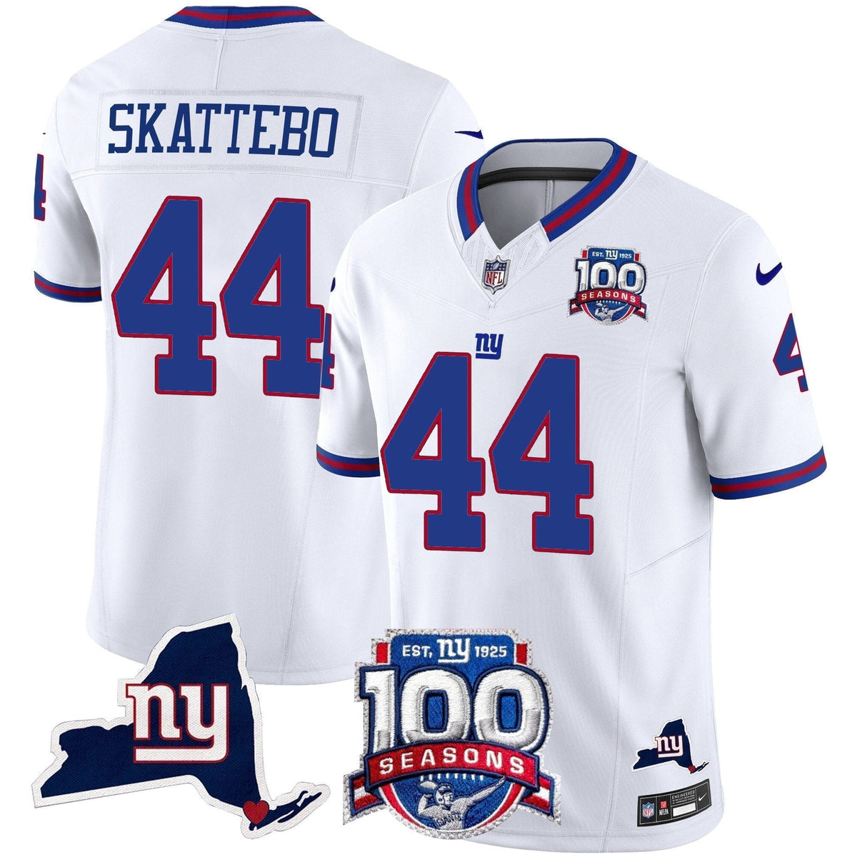 NYG 100th Season & State Patch Vapor Limited Jersey - image 28