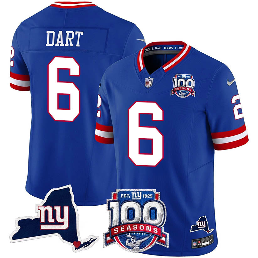 NYG 100th Season & State Patch Vapor Limited Jersey - image 20