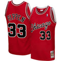 Mens Chicago Bulls Scottie Pippen Mitchell & Ness Red 2003 Hardwood Classics Swingman Jersey - image 1