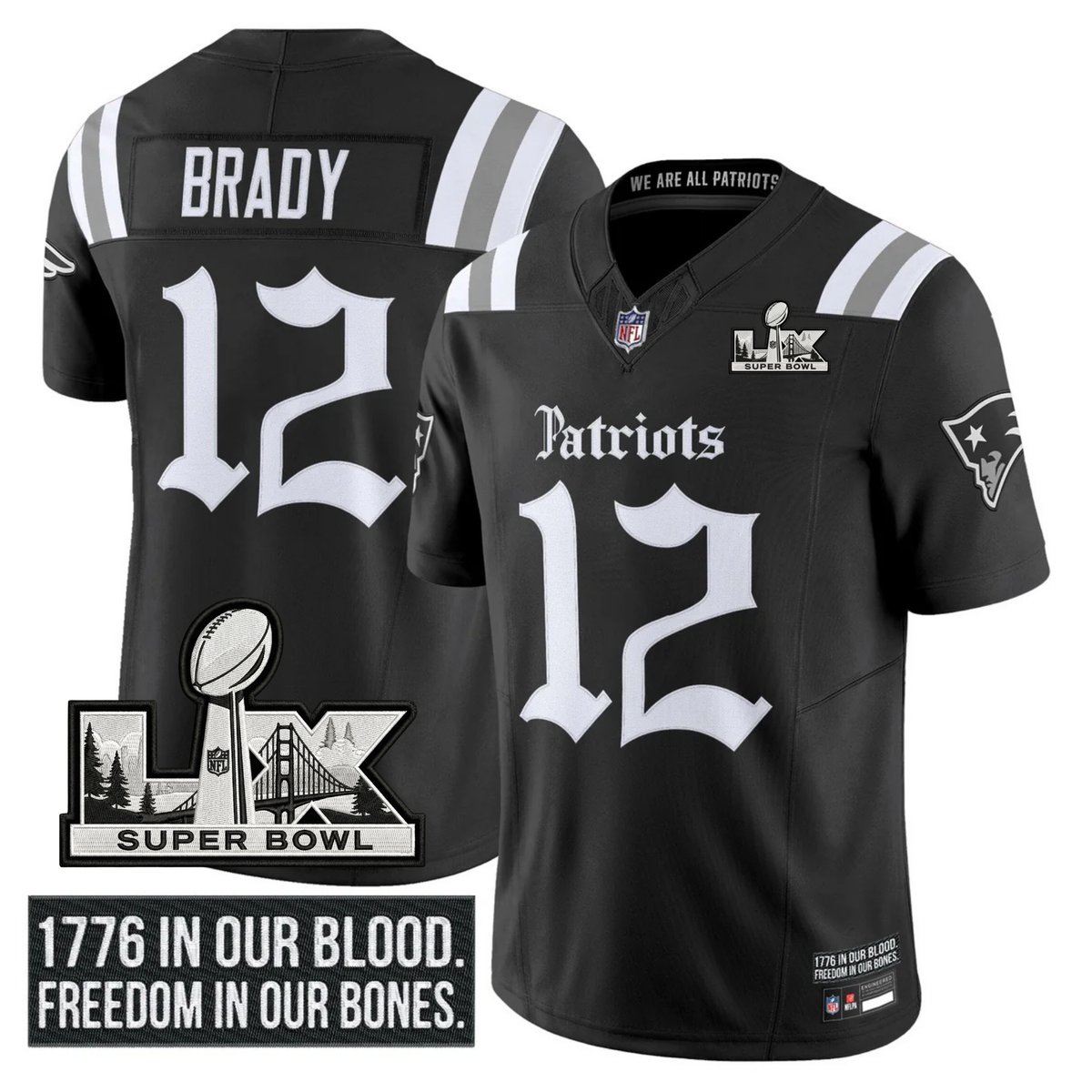 NE SB LX Patch Vapor Limited Gothic Jersey - image 4
