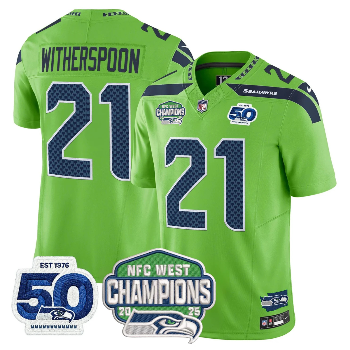 SEA 50th & NFC West Champions Patch Vapor Limited Jersey - image 29