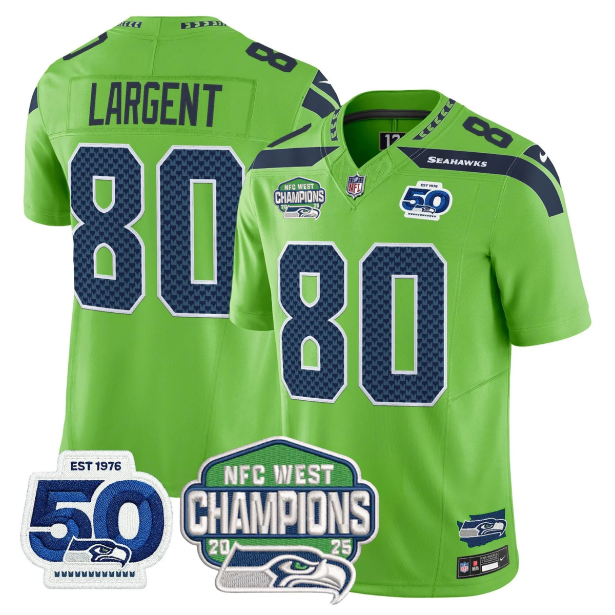 SEA 50th & NFC West Champions Patch Vapor Limited Jersey - image 31