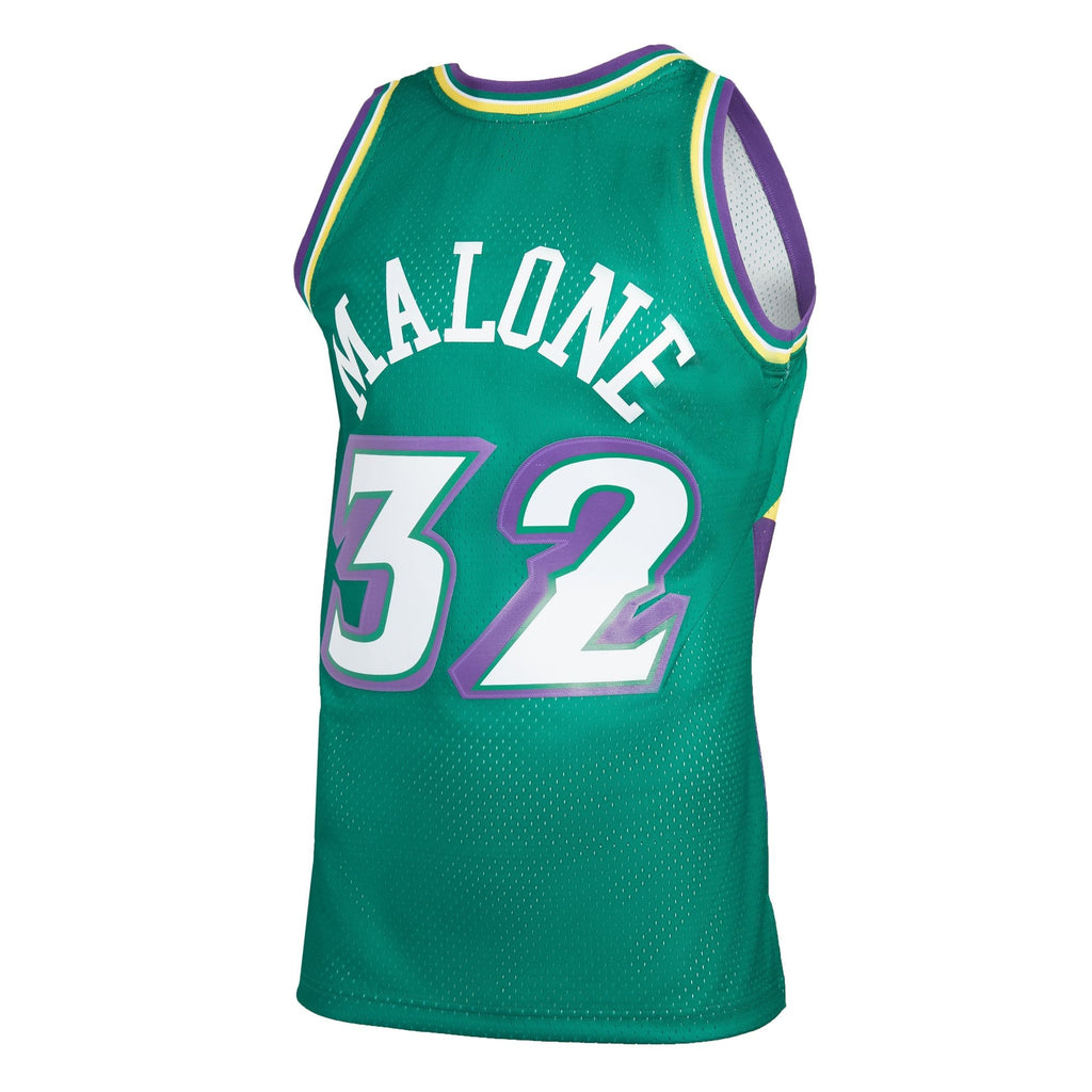Men's Mitchell & Ness Karl Malone Green Utah Jazz 1996-97 Hardwood Classics Reload 2.0 Swingman Jersey - image 3