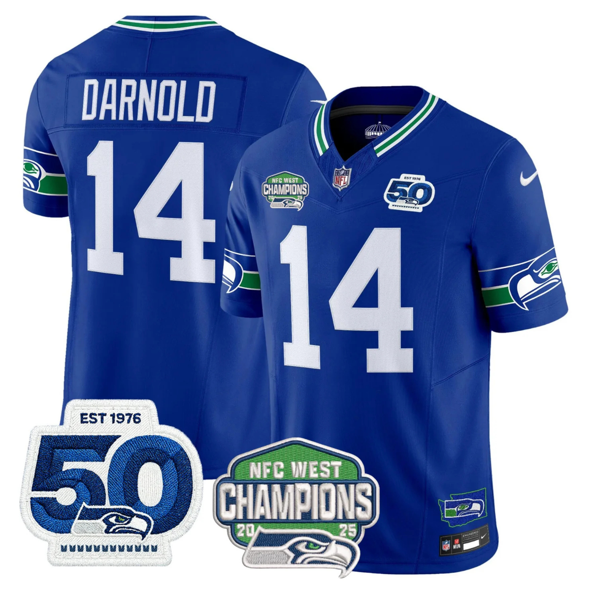 SEA 50th & NFC West Champions Patch Vapor Limited Jersey - image 19