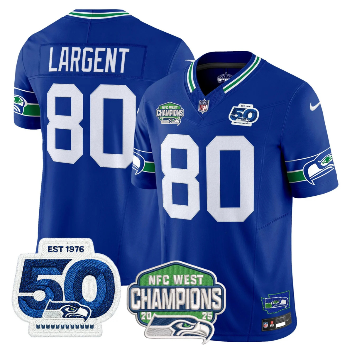 SEA 50th & NFC West Champions Patch Vapor Limited Jersey - image 23