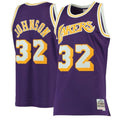 Men's Los Angeles Lakers Magic Johnson Mitchell & Ness Purple 1984-85 Hardwood Classics Swingman Jersey - image 1