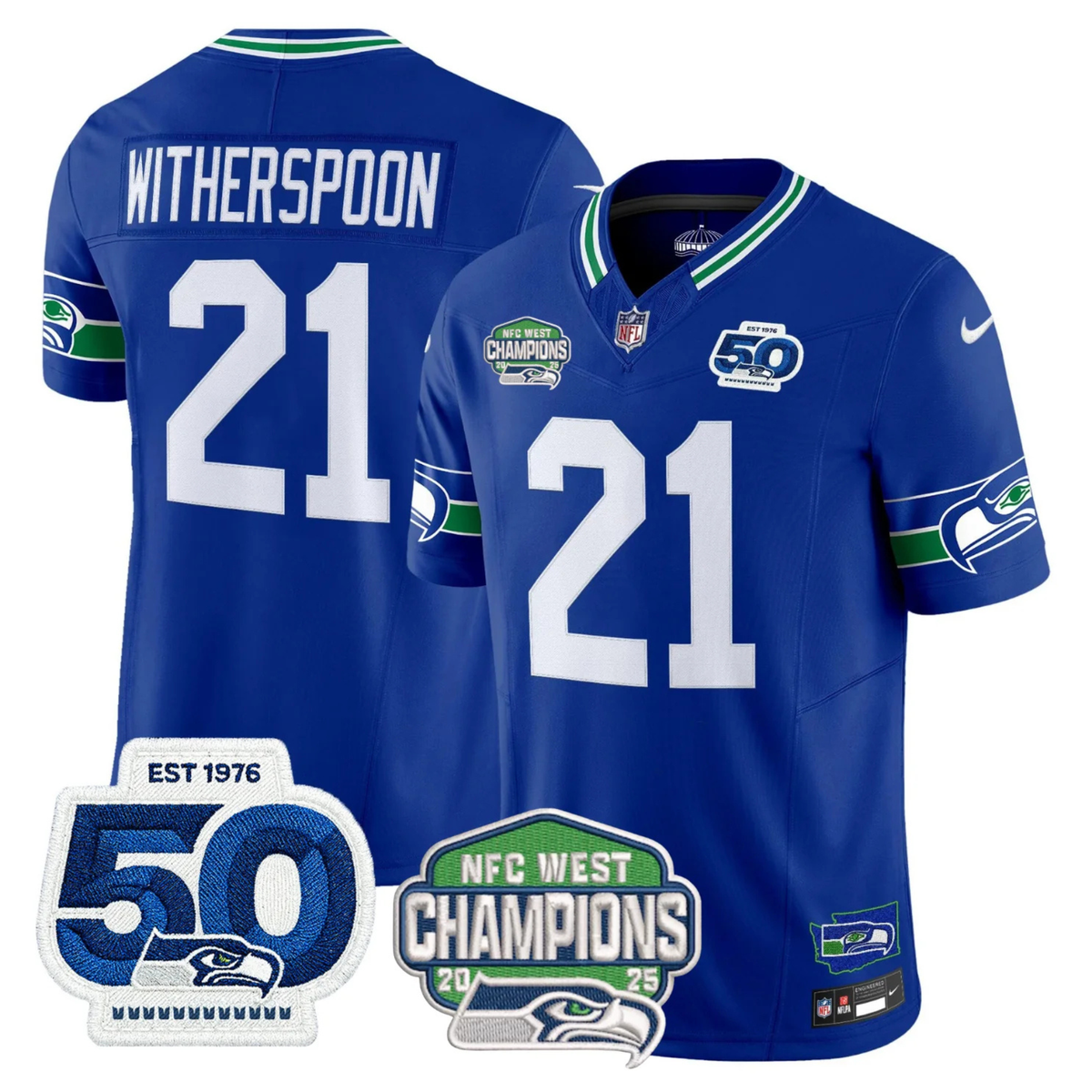 SEA 50th & NFC West Champions Patch Vapor Limited Jersey - image 21