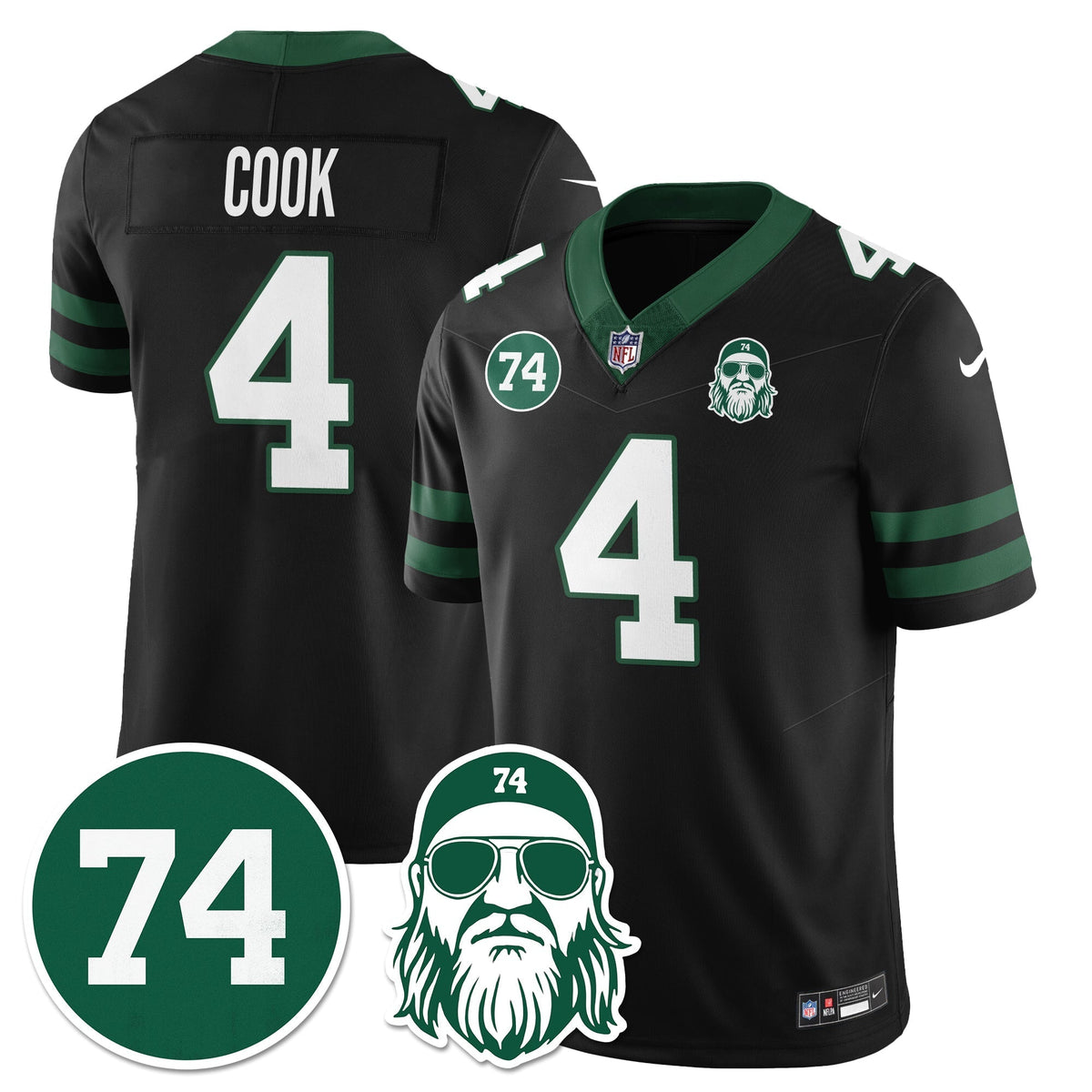NYJ Vapor Limited Jersey - Nick Mangold Patch - image 17