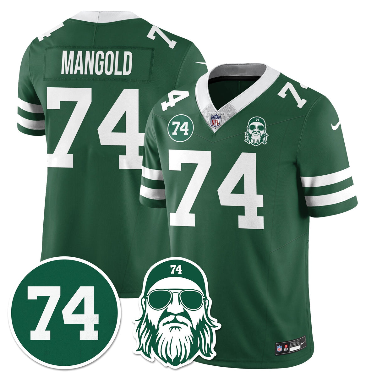 NYJ Vapor Limited Jersey - Nick Mangold Patch - image 1