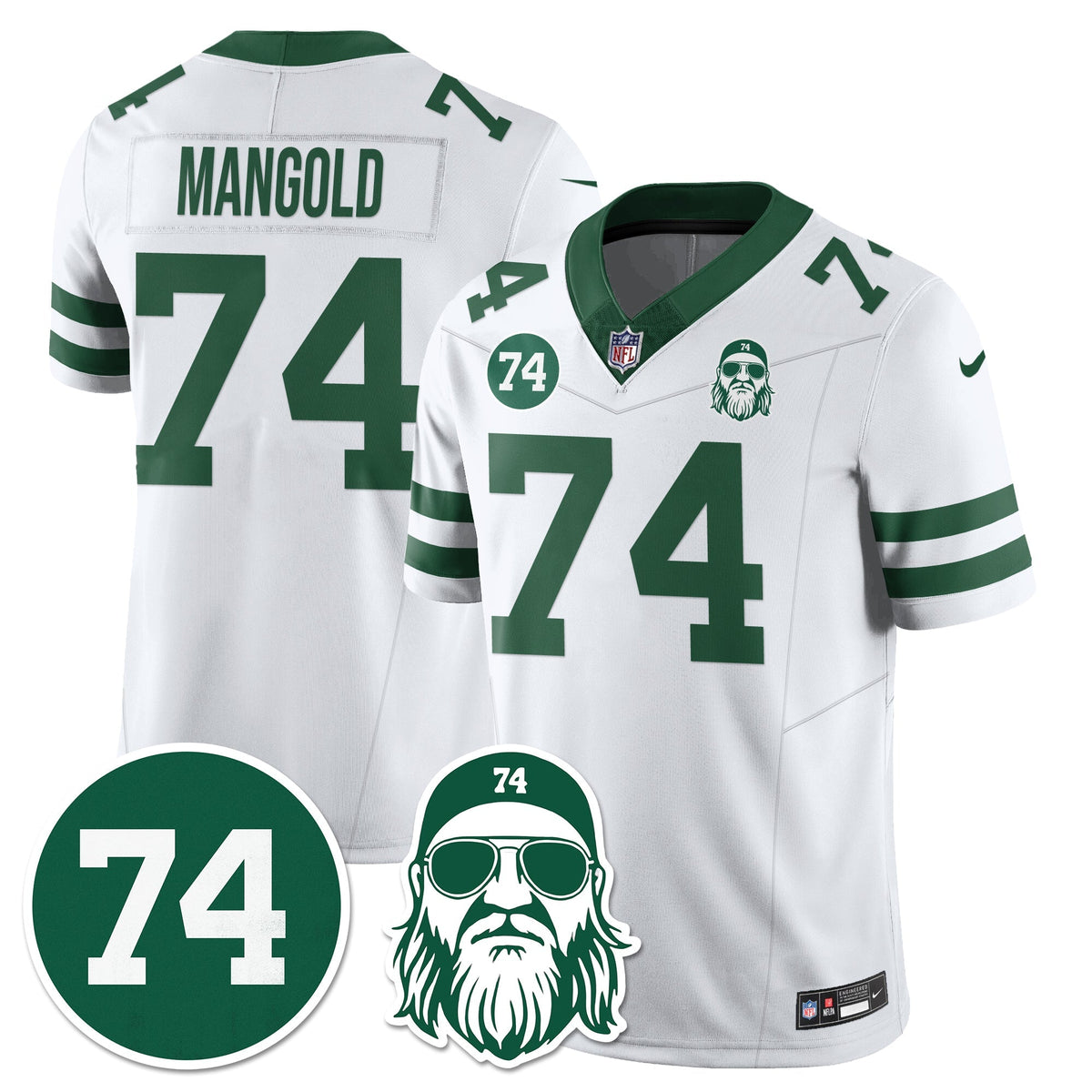 NYJ Vapor Limited Jersey - Nick Mangold Patch - image 7