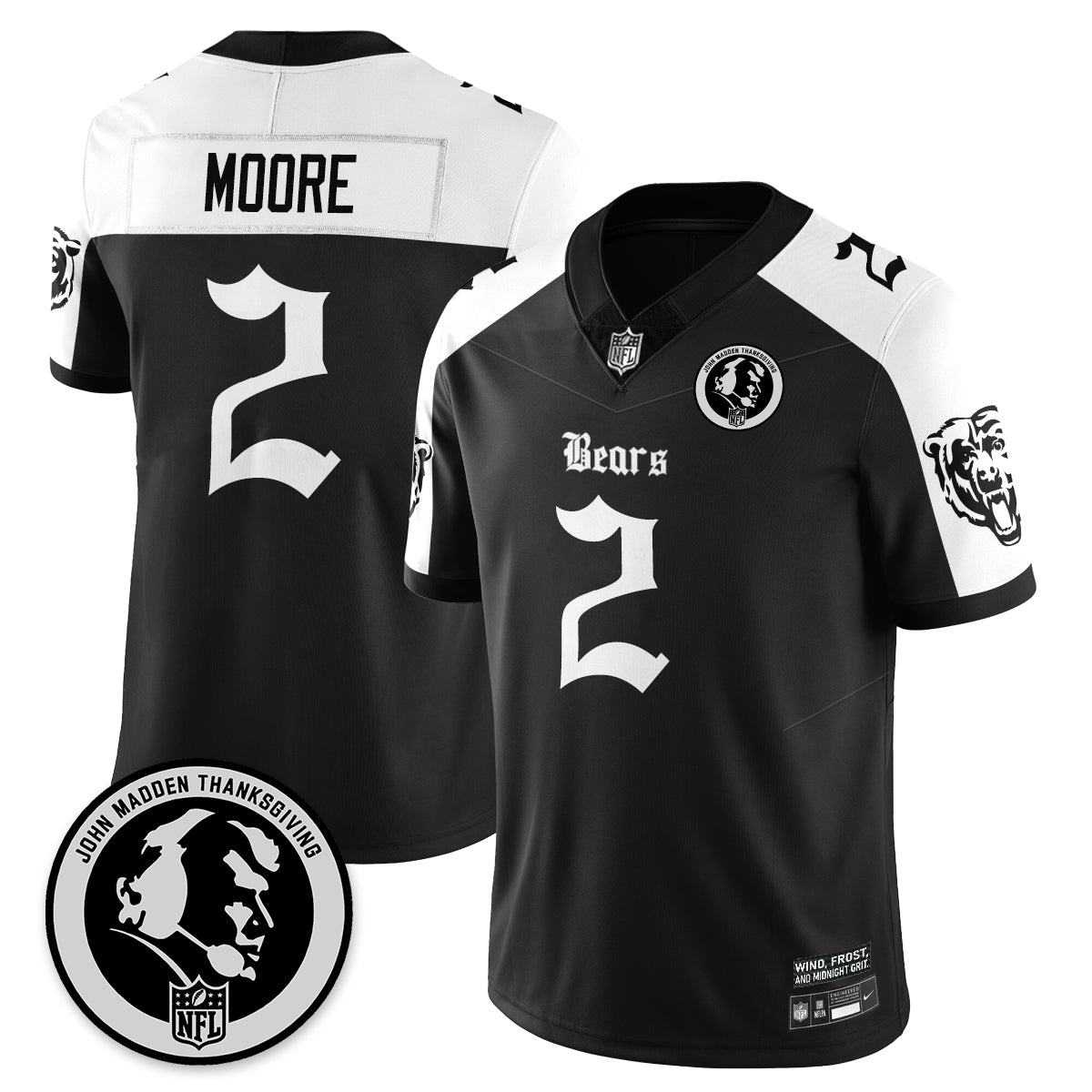 CHI Gothic Vapor Limited Jersey - John Madden Patch - image 4