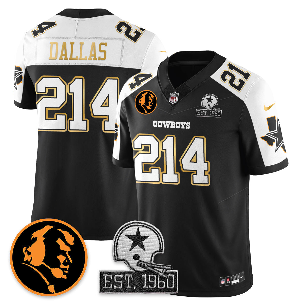 DAL Vapor Limited Gold Jersey - John Madden Patch - image 15