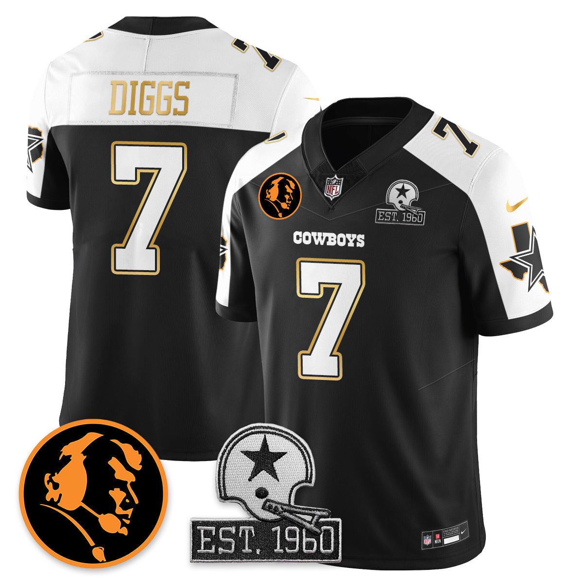DAL Vapor Limited Gold Jersey - John Madden Patch - image 12