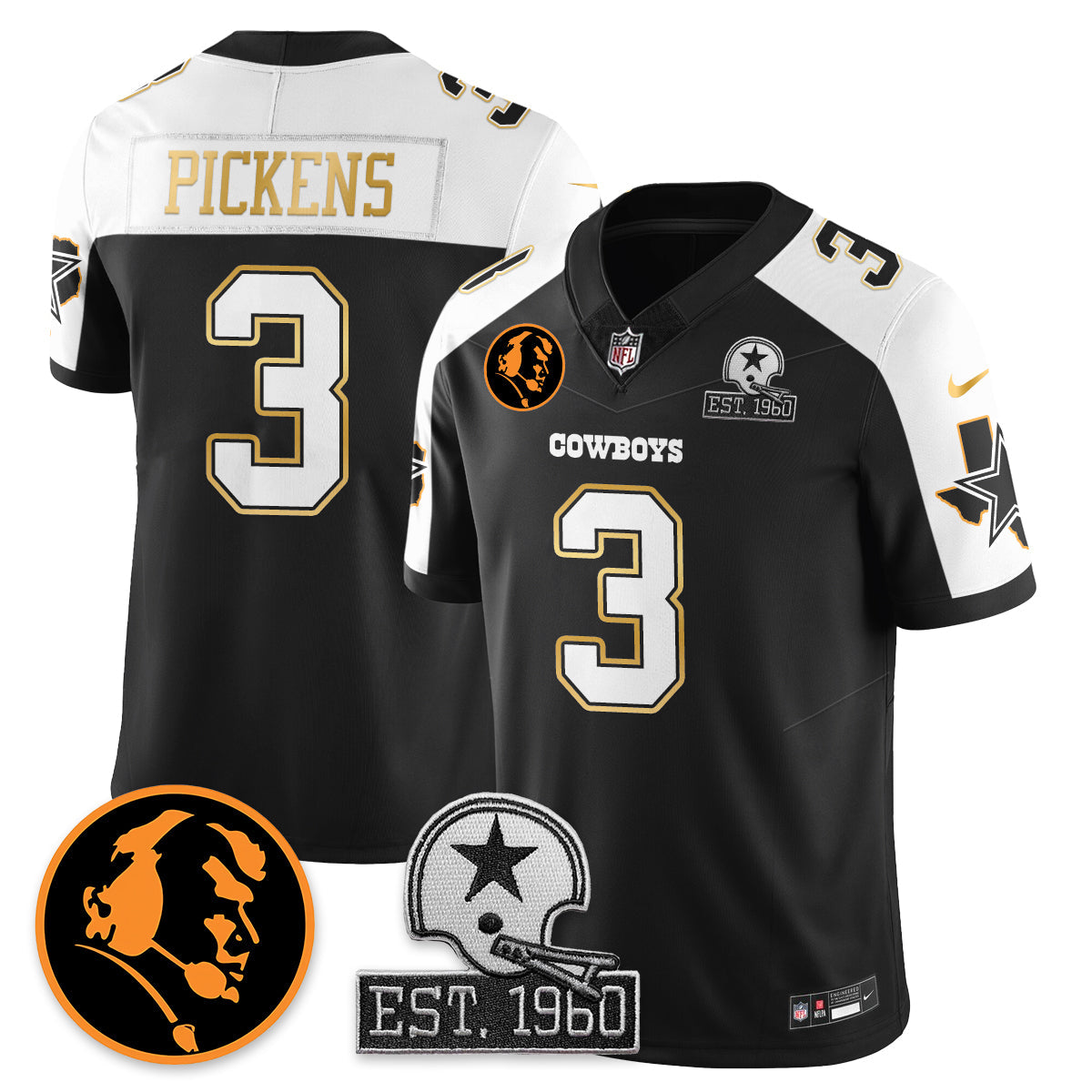 DAL Vapor Limited Gold Jersey - John Madden Patch - image 11