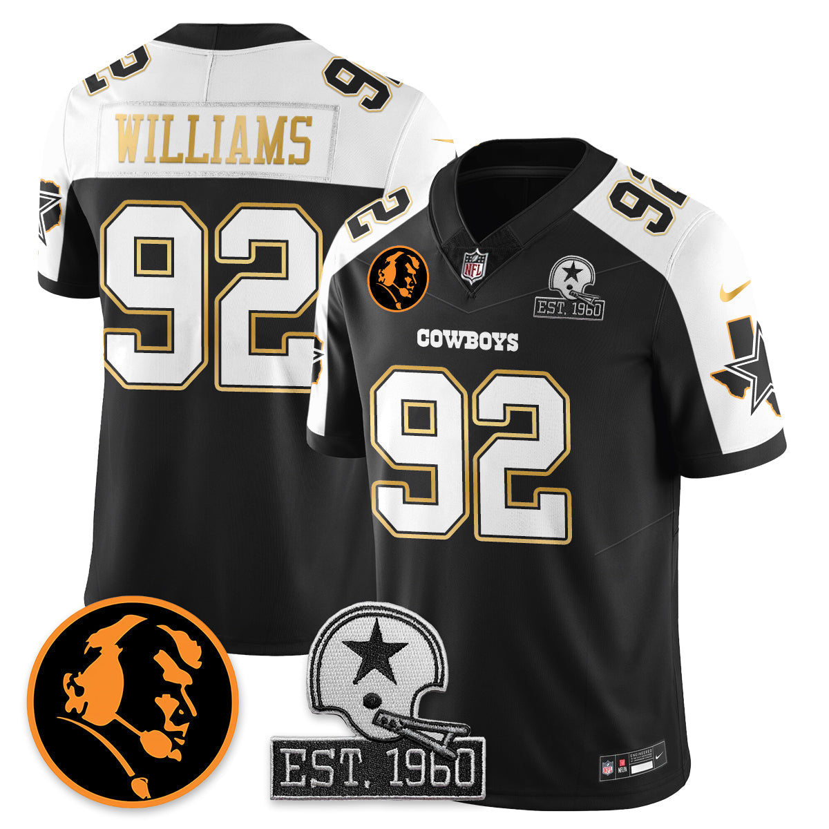 DAL Vapor Limited Gold Jersey - John Madden Patch - image 13