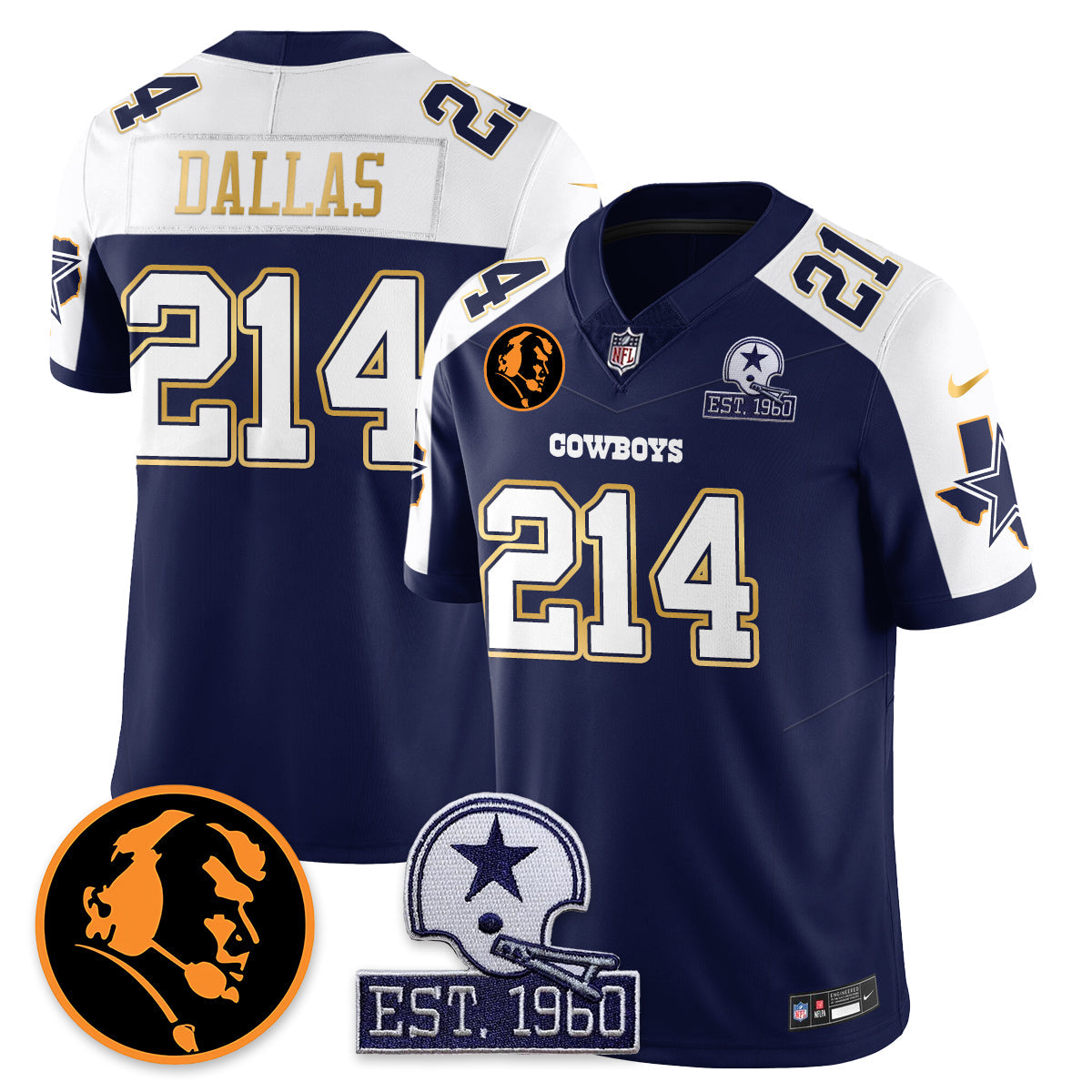DAL Vapor Limited Gold Jersey - John Madden Patch - image 7