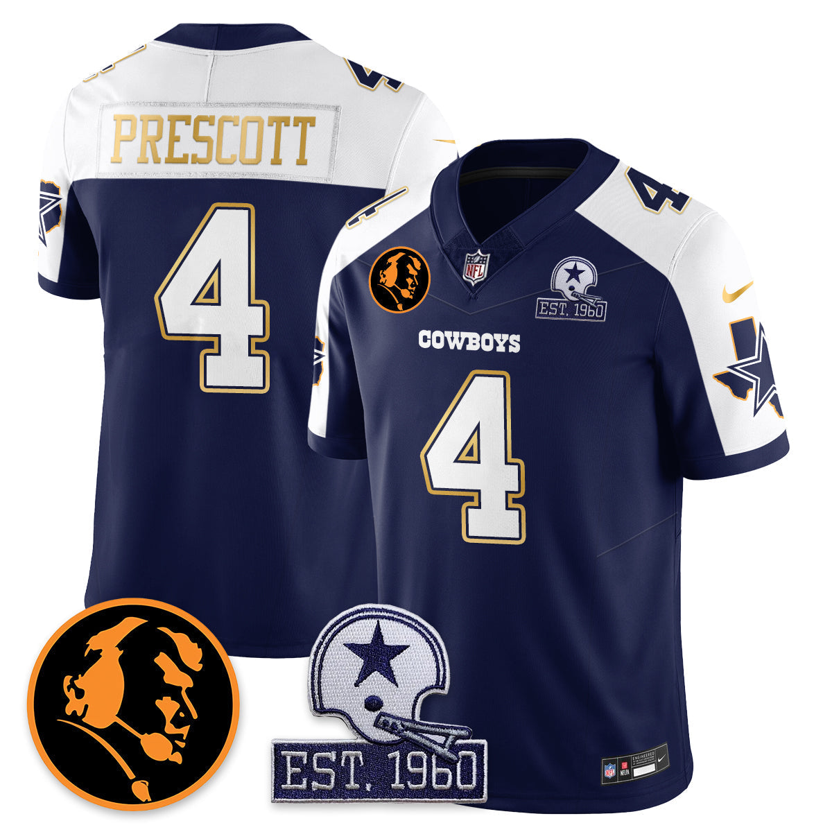 DAL Vapor Limited Gold Jersey - John Madden Patch - image 2