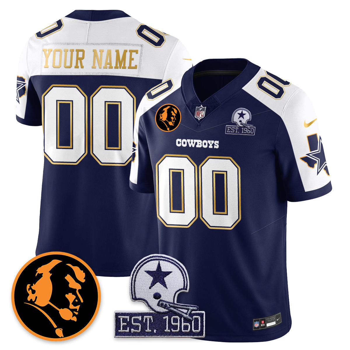DAL Vapor Limited Gold Jersey - John Madden Patch - image 42