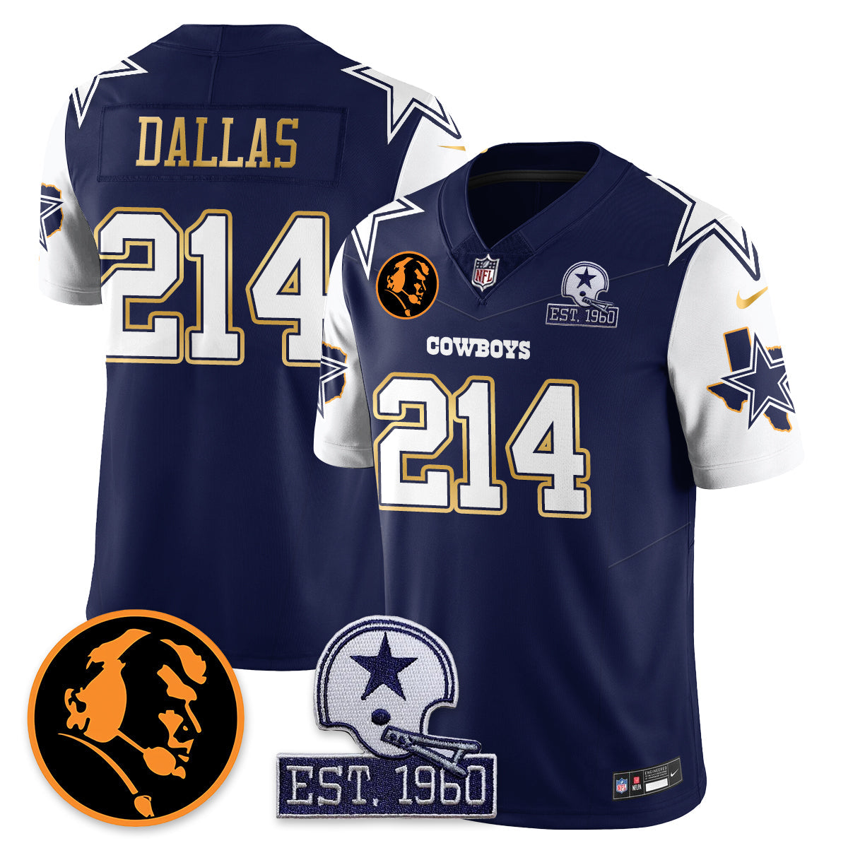 DAL Vapor Limited Gold Jersey - John Madden Patch - image 23