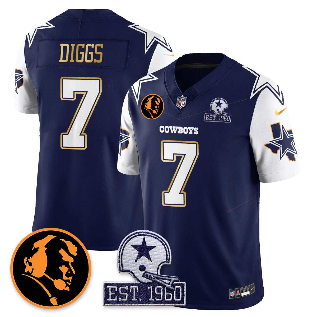 DAL Vapor Limited Gold Jersey - John Madden Patch - image 20
