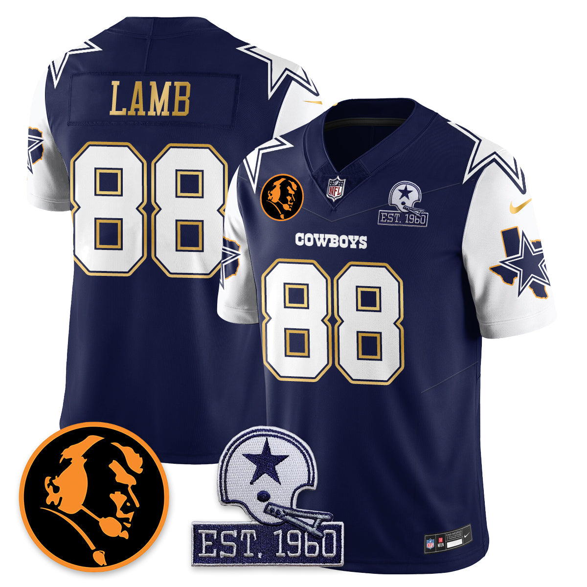 DAL Vapor Limited Gold Jersey - John Madden Patch - image 17