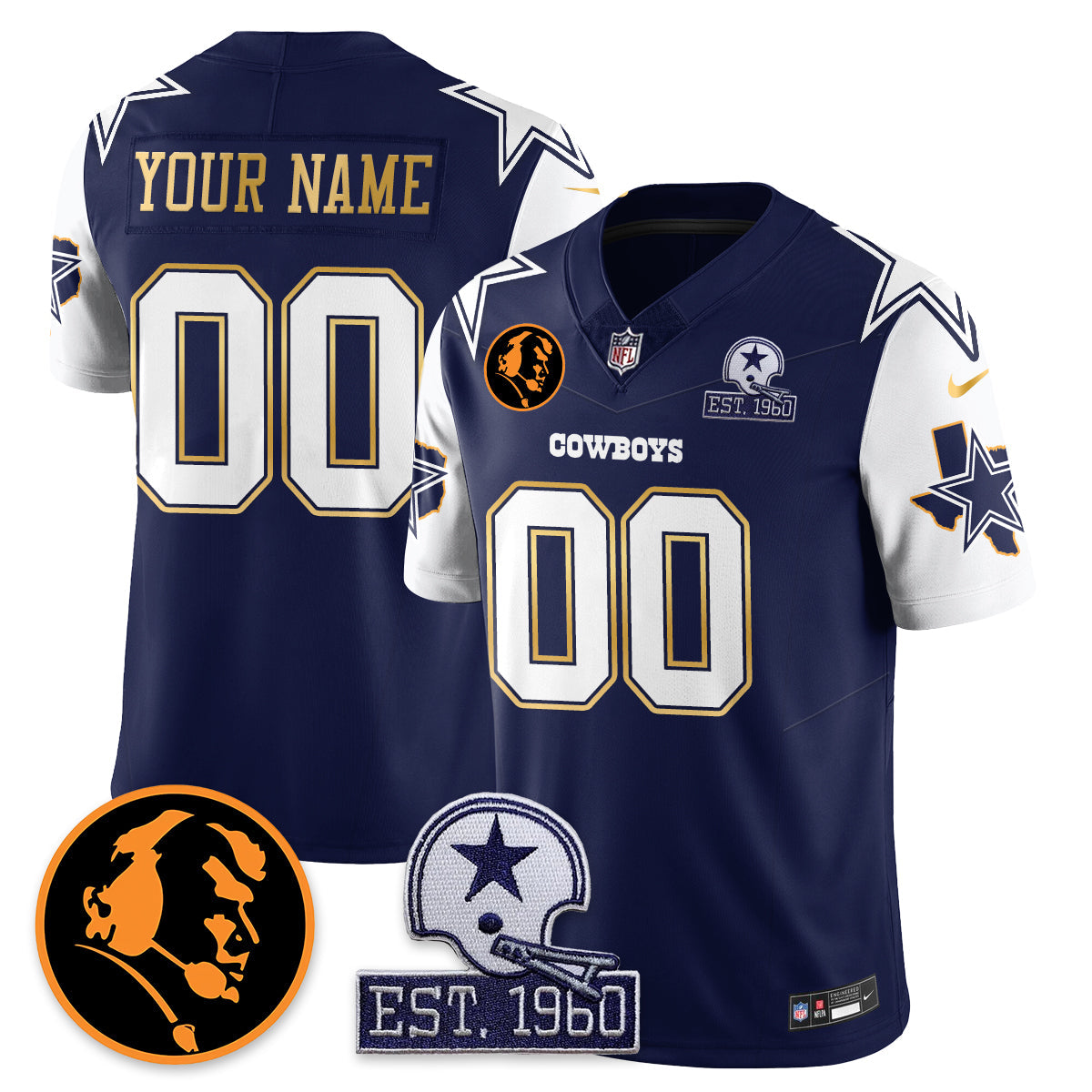 DAL Vapor Limited Gold Jersey - John Madden Patch - image 43