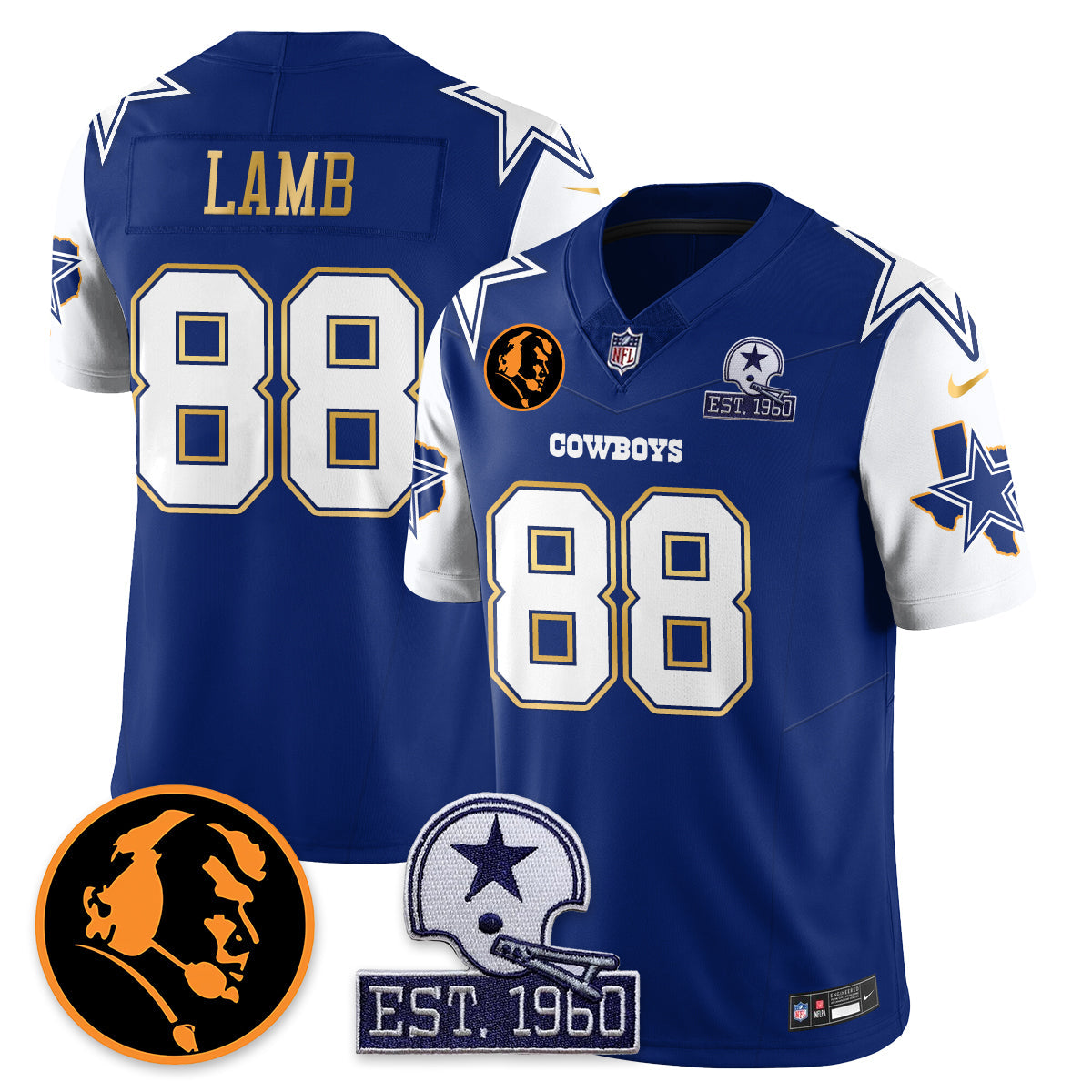 DAL Vapor Limited Gold Jersey - John Madden Patch - image 25