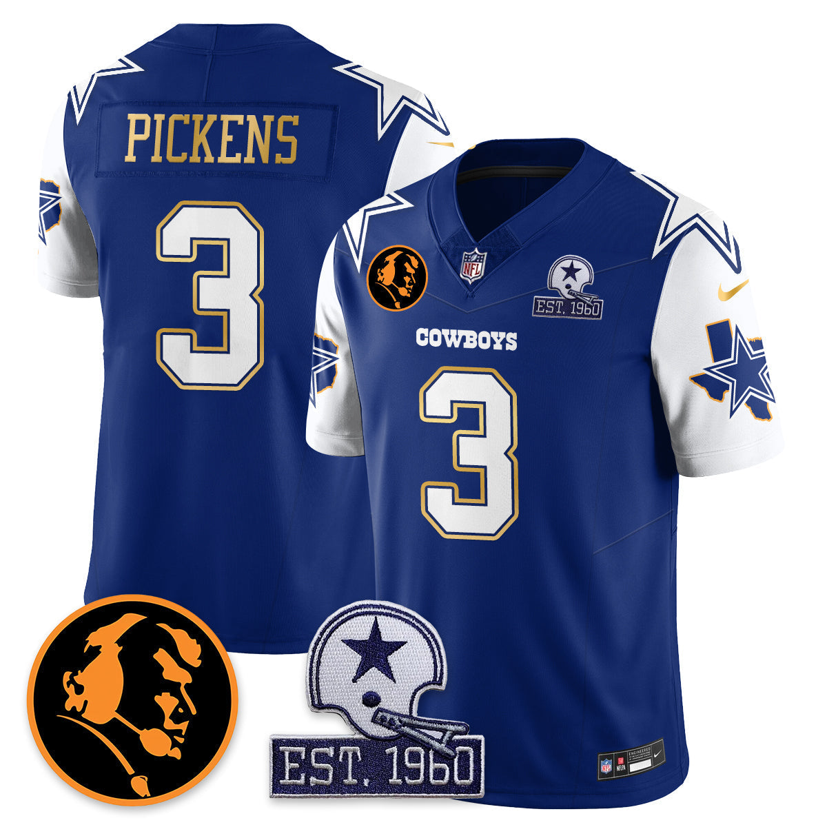 DAL Vapor Limited Gold Jersey - John Madden Patch - image 27