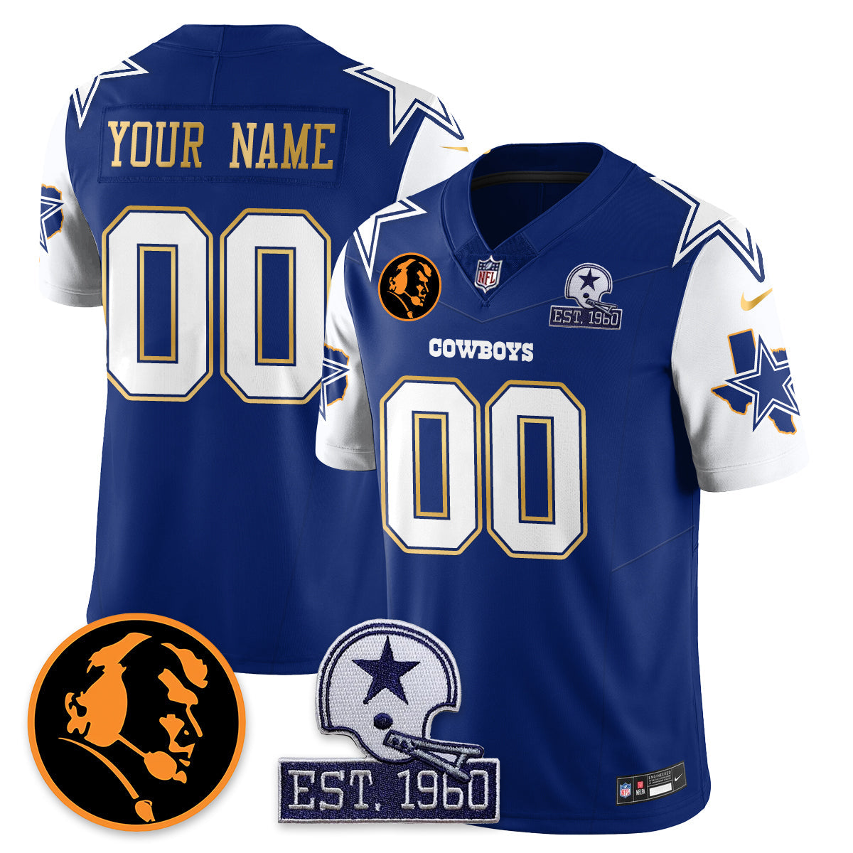 DAL Vapor Limited Gold Jersey - John Madden Patch - image 44
