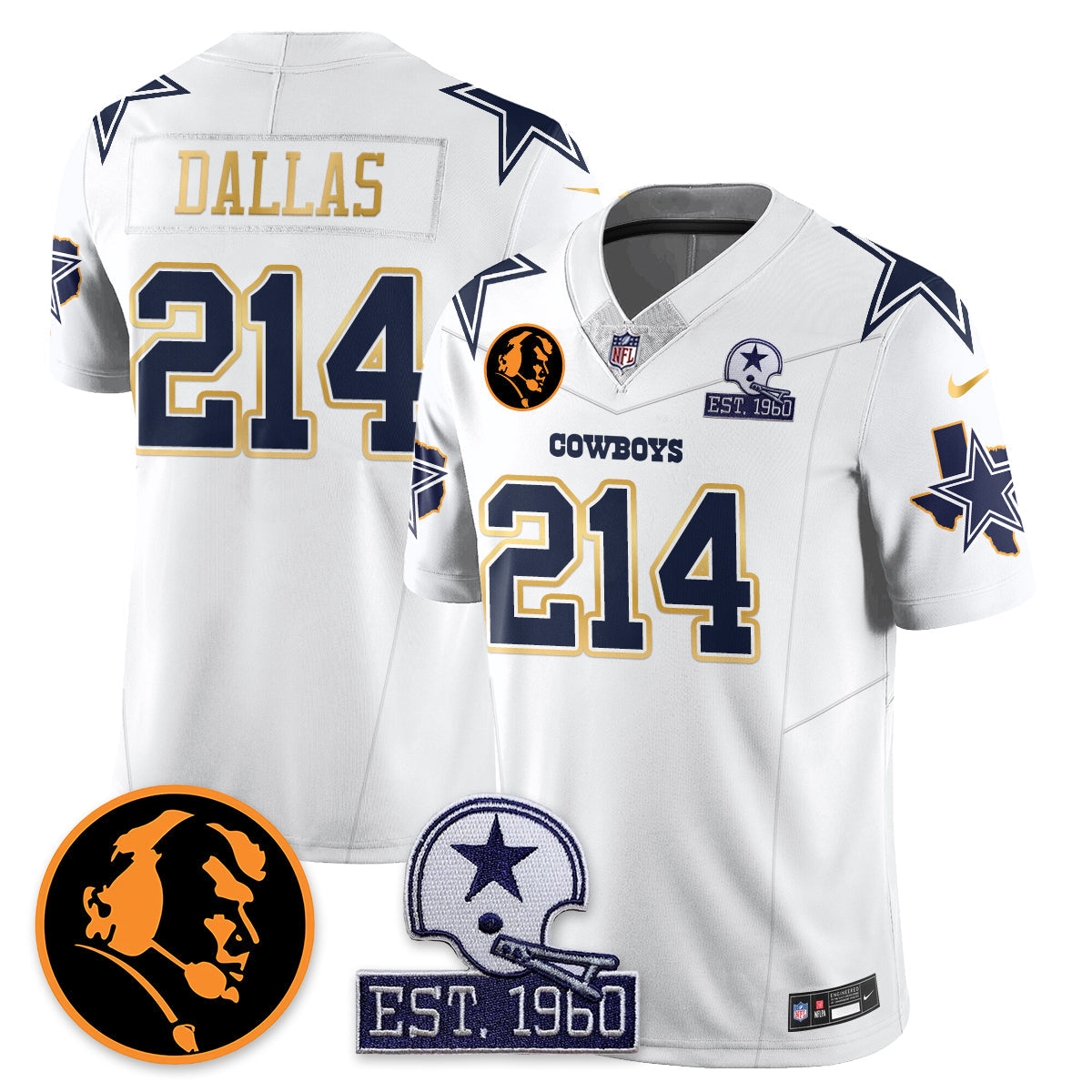 DAL Vapor Limited Gold Jersey - John Madden Patch - image 39