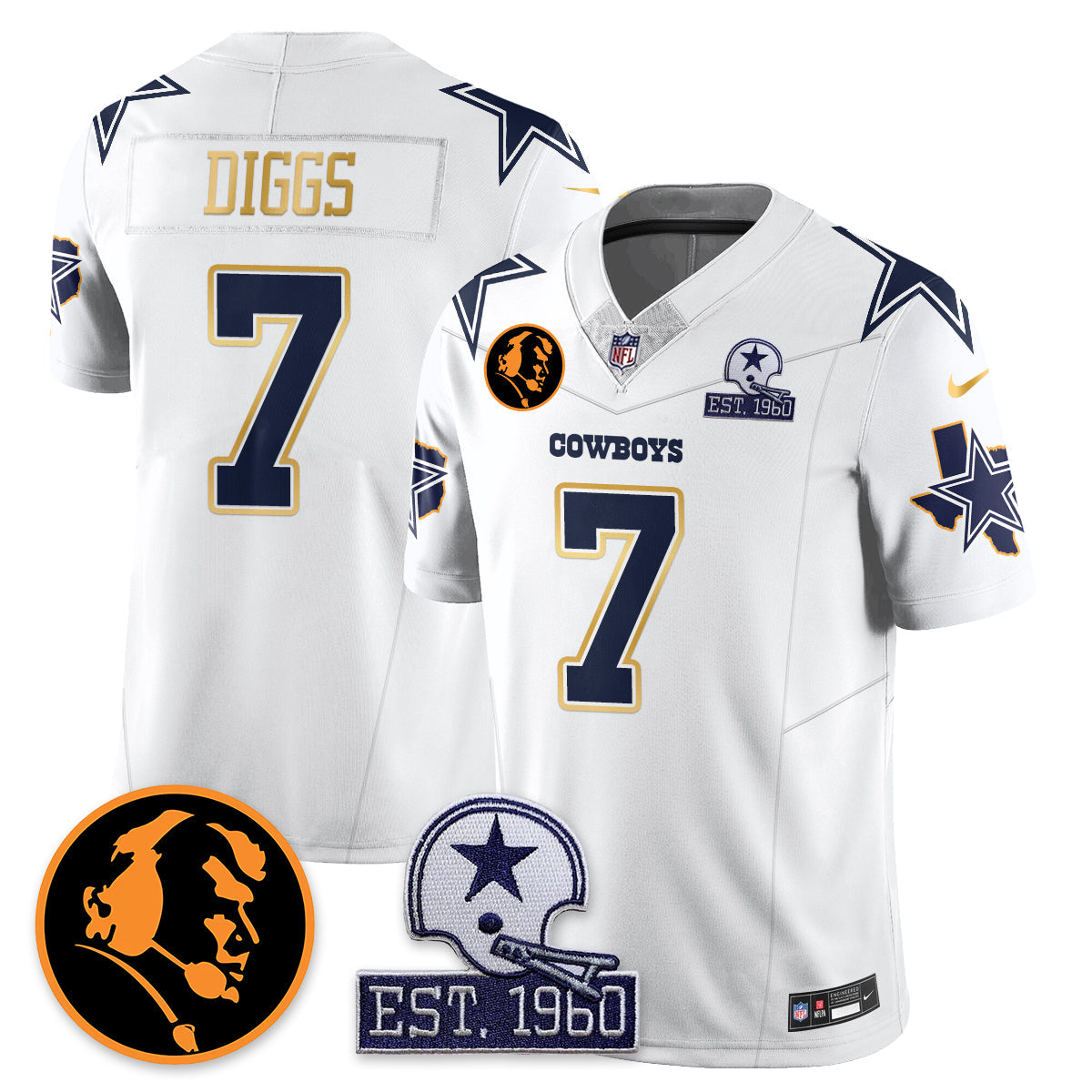 DAL Vapor Limited Gold Jersey - John Madden Patch - image 36