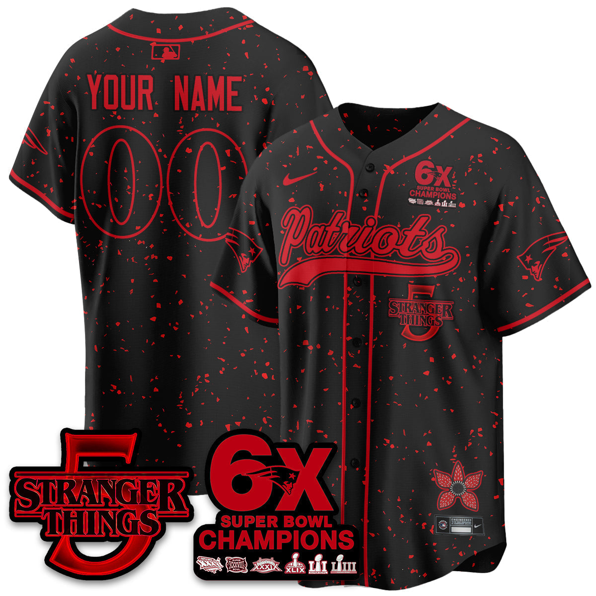 NE Stranger Things Vapor Limited Baseball Jersey - All Stitched - image 34