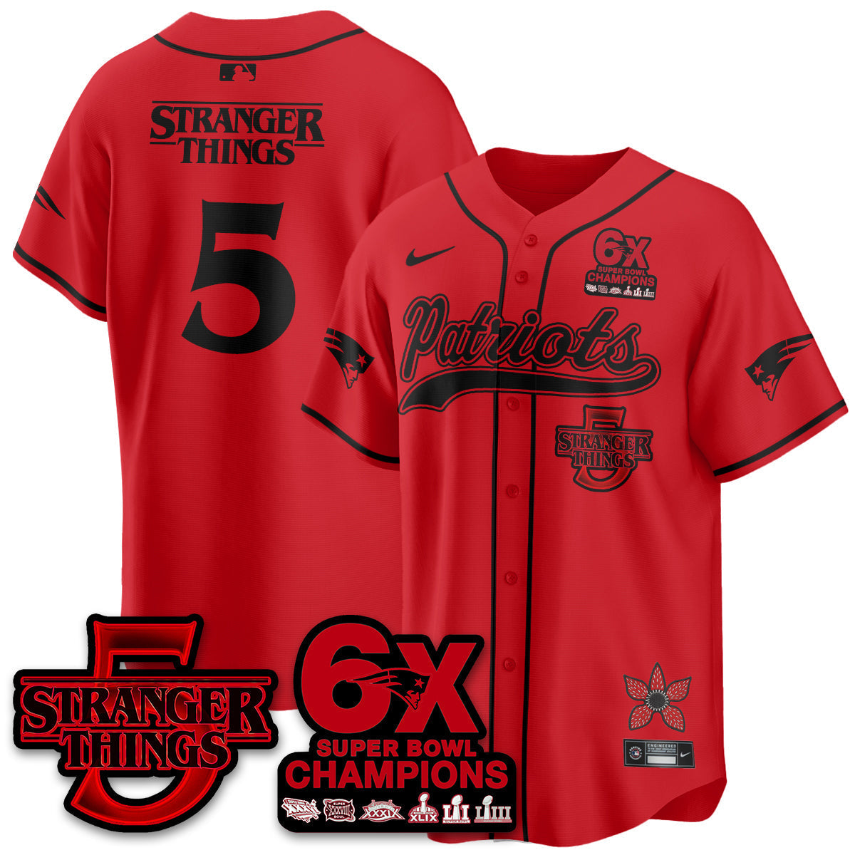 NE Stranger Things Vapor Limited Baseball Jersey - All Stitched - image 24