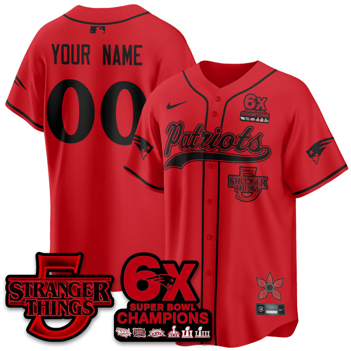 NE Stranger Things Vapor Limited Baseball Jersey - All Stitched - image 35
