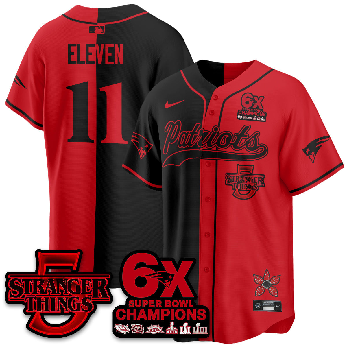 NE Stranger Things Vapor Limited Baseball Jersey - All Stitched - image 26