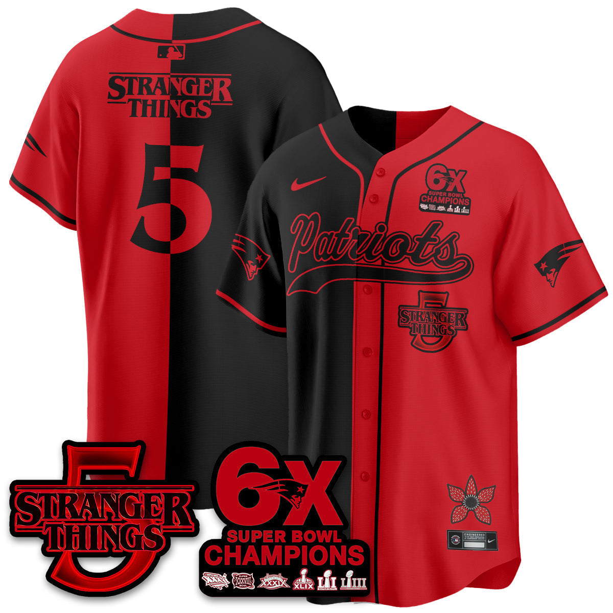 NE Stranger Things Vapor Limited Baseball Jersey - All Stitched - image 32