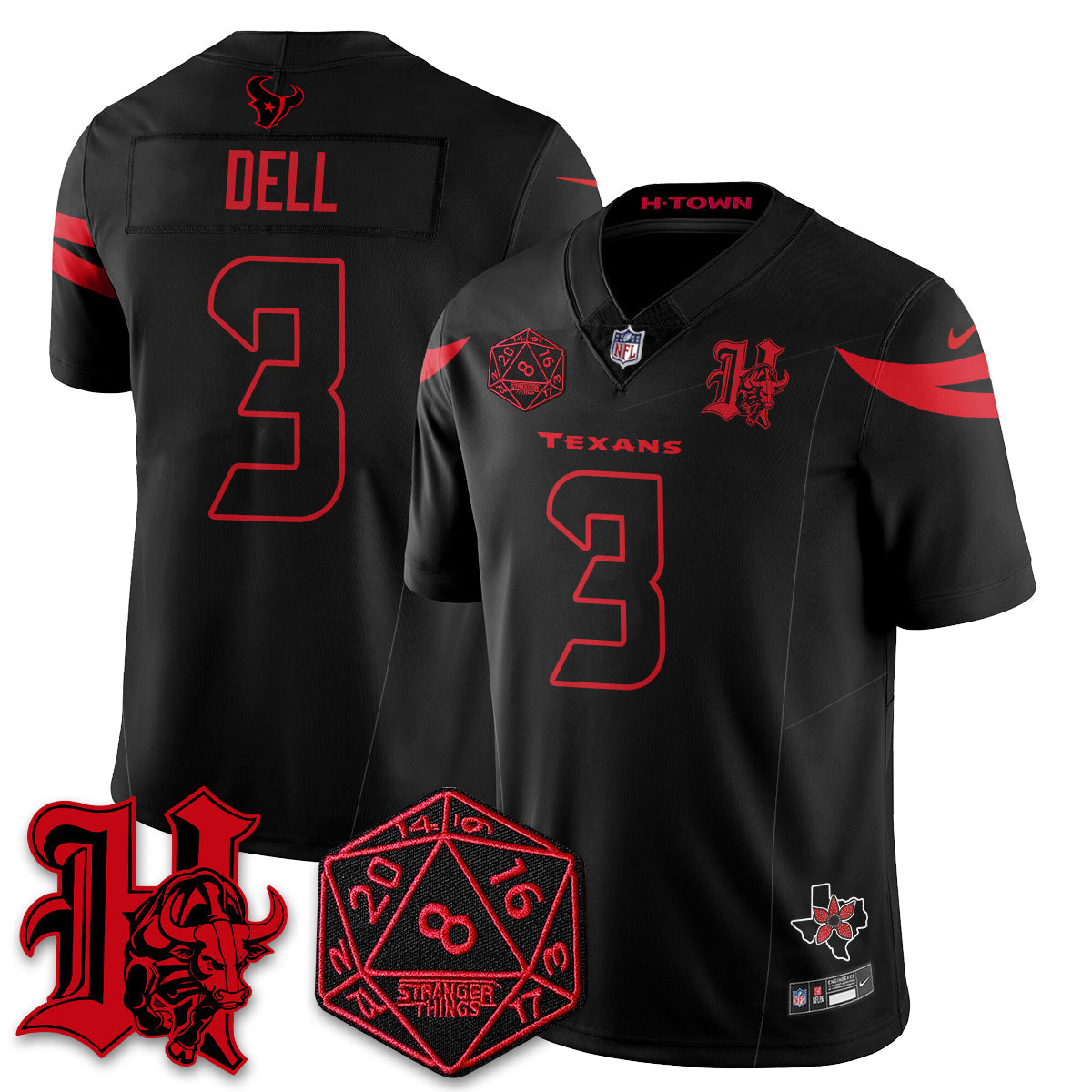 HOU 'Stranger Things Edition' Vapor Limited Jersey - image 5
