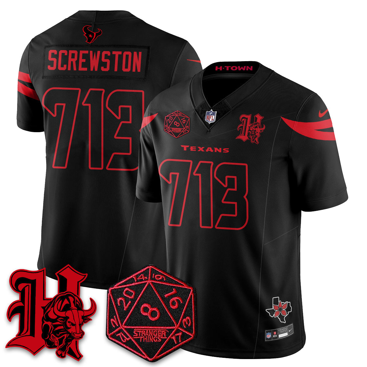 HOU 'Stranger Things Edition' Vapor Limited Jersey - image 8