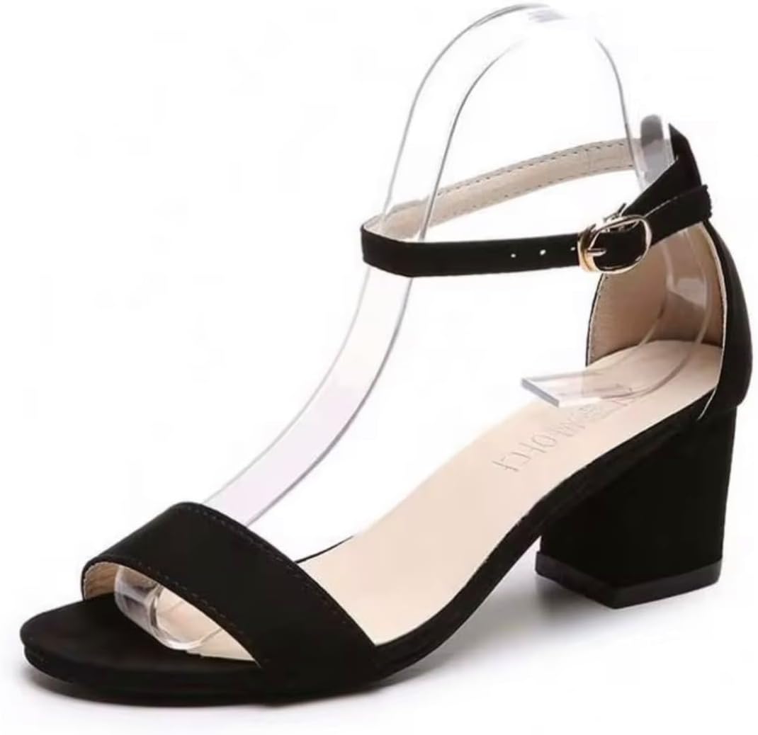 Buckle Ankle-Strap Low-Heel Sandals — view 2