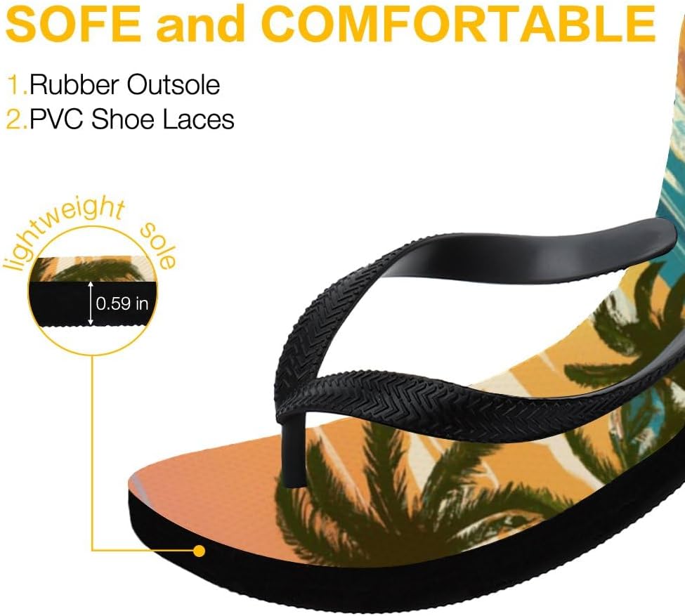 Tropical Pattern Beach Flip-Flops — view 41