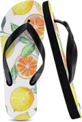 Tropical Pattern Beach Flip-Flops — view 1