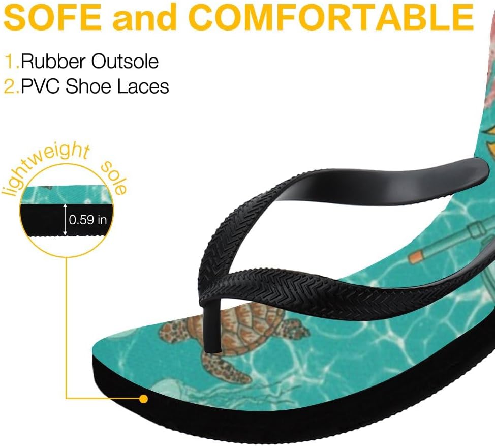 Tropical Pattern Beach Flip-Flops — view 23