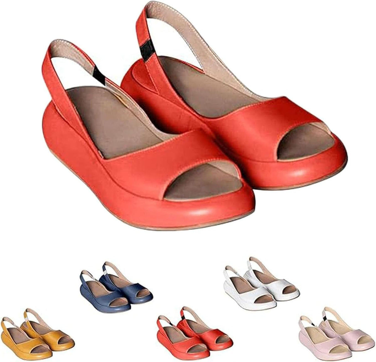 Slingback Platform Wedge Sandals — view 8