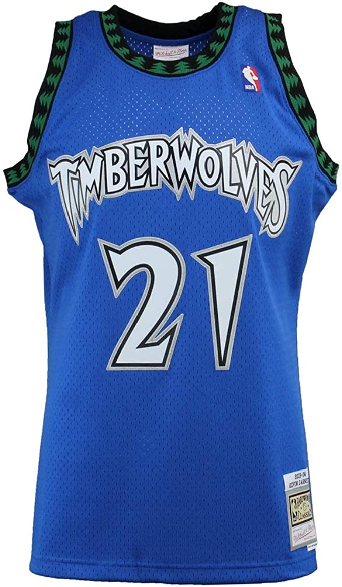 Men's Minnesota Timberwolves Kevin Garnett Mitchell & Ness Blue 2003-04 Hardwood Classics Swingman Player Jersey - image 1