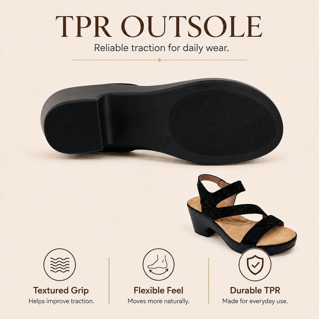 Rhinestone Ankle-Strap Platform Sandals — view 12